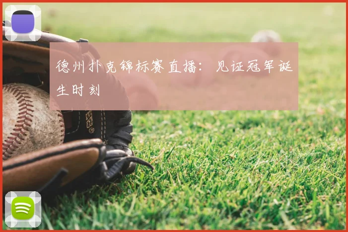 德州扑克锦标赛直播:见证冠军诞生时刻